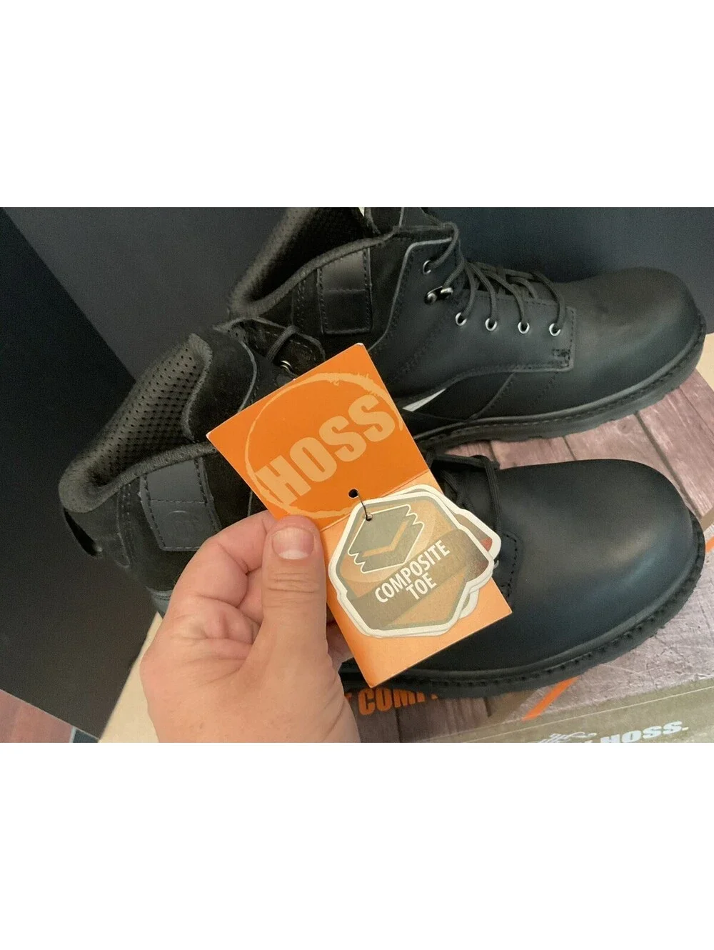 New! HOSS Boot Company Carson 6 Inch Comp Toe Work Boots. Size 10.5-6E Wide.
